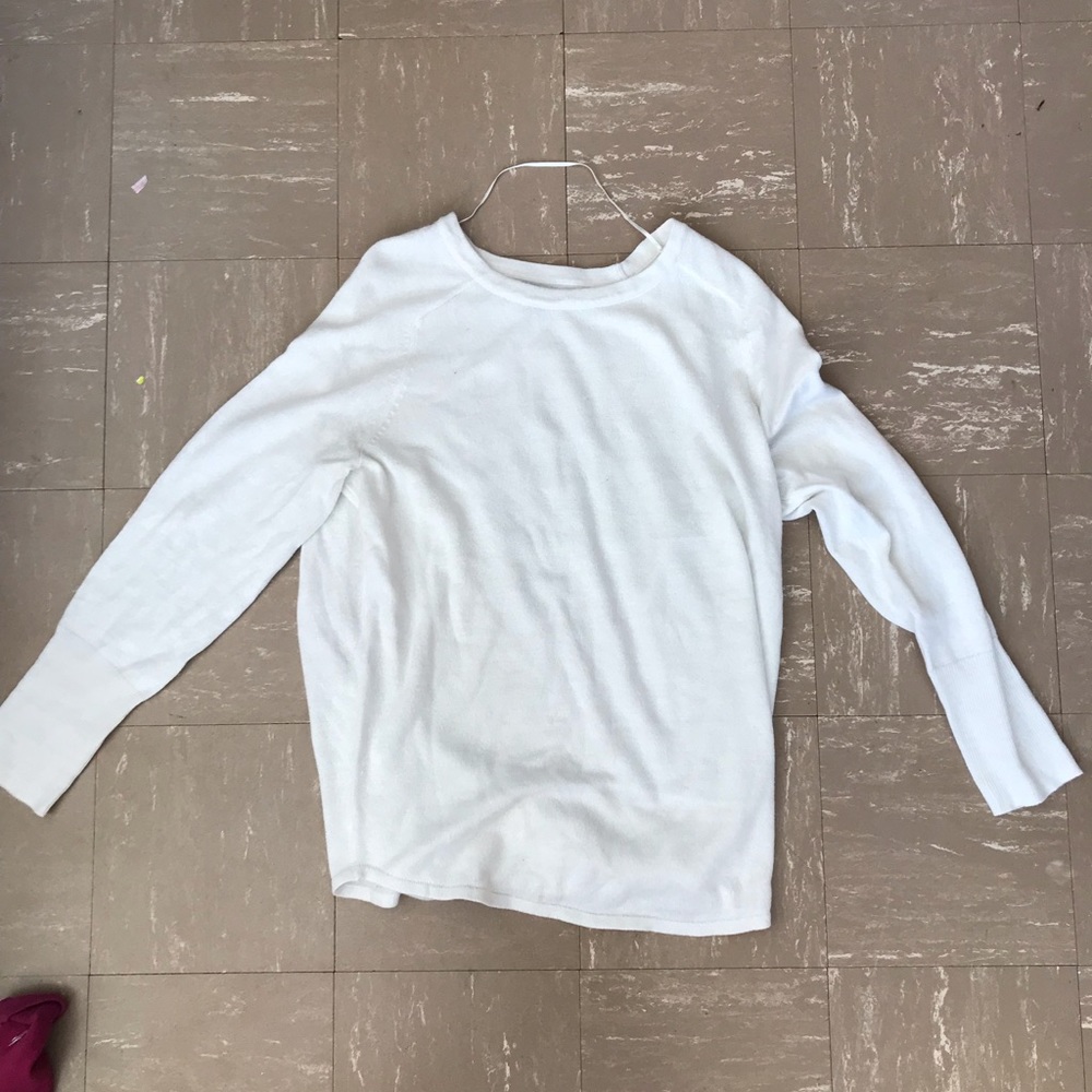 White, sparkly sweater